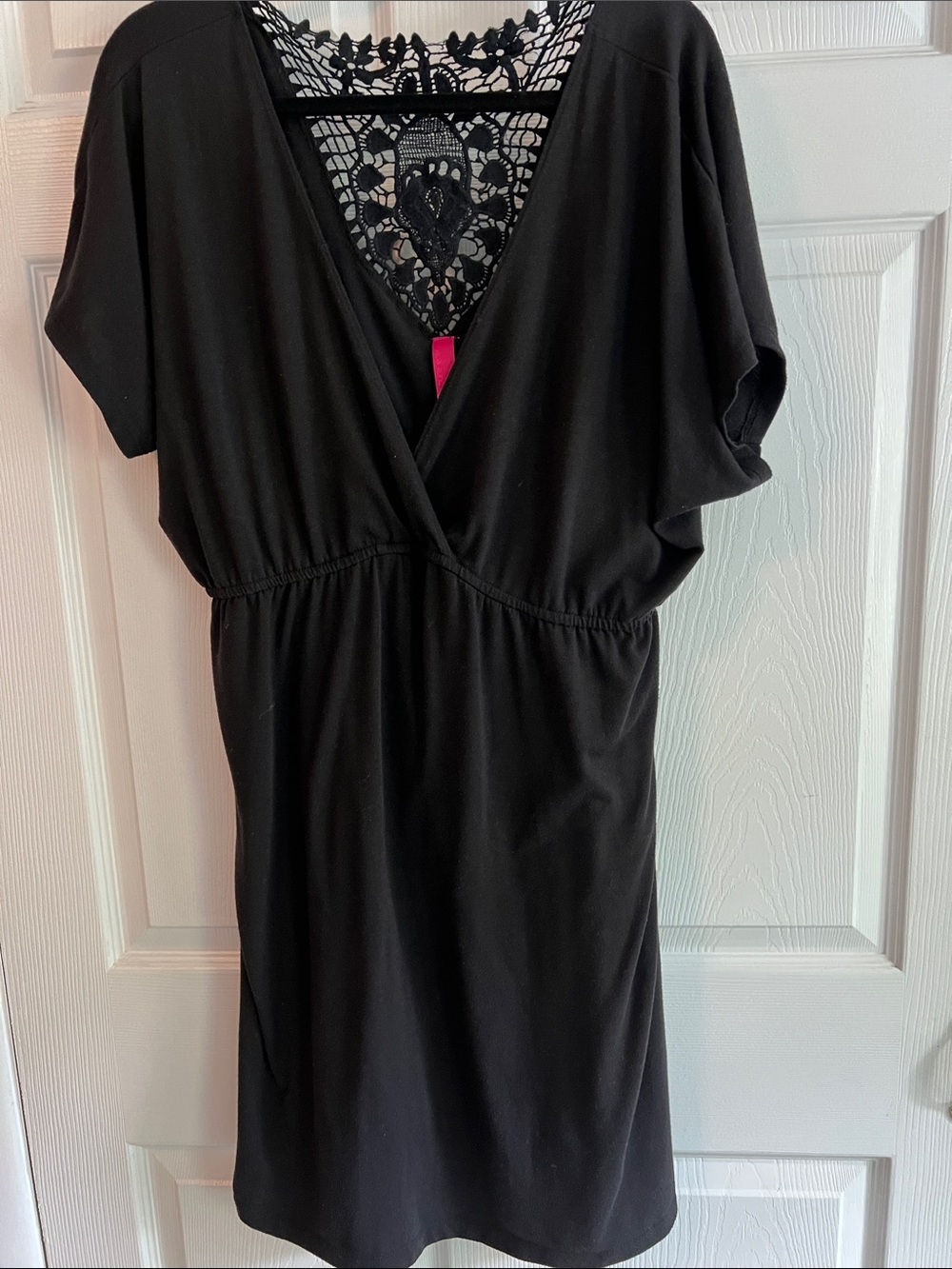Sexy women’s travel/swim coverup or Black Lace-Back V-Neck Chemise